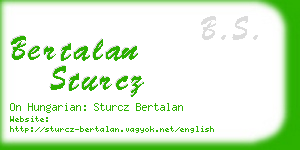 bertalan sturcz business card